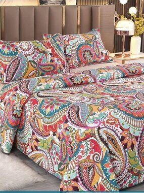 Cotton Boho Bedspread King Set 3pcs